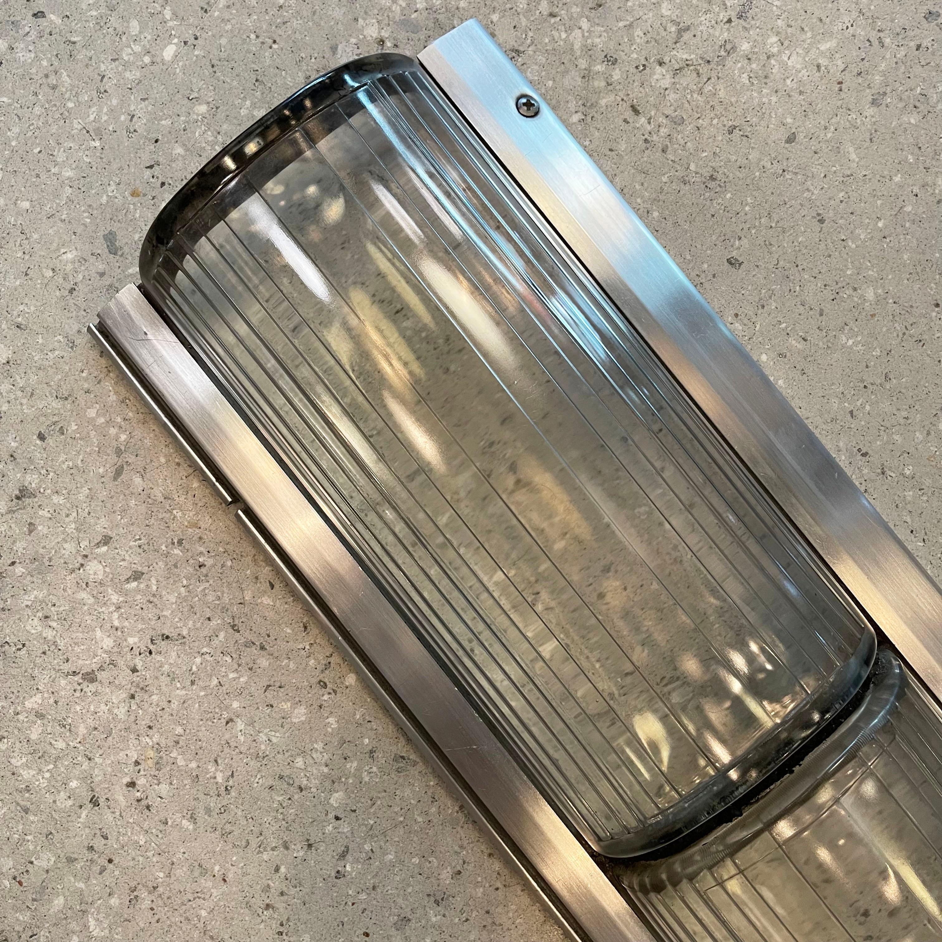 Art Deco Aluminium und Pyrex Glas Subway Light Abdeckungen im Angebot 6
