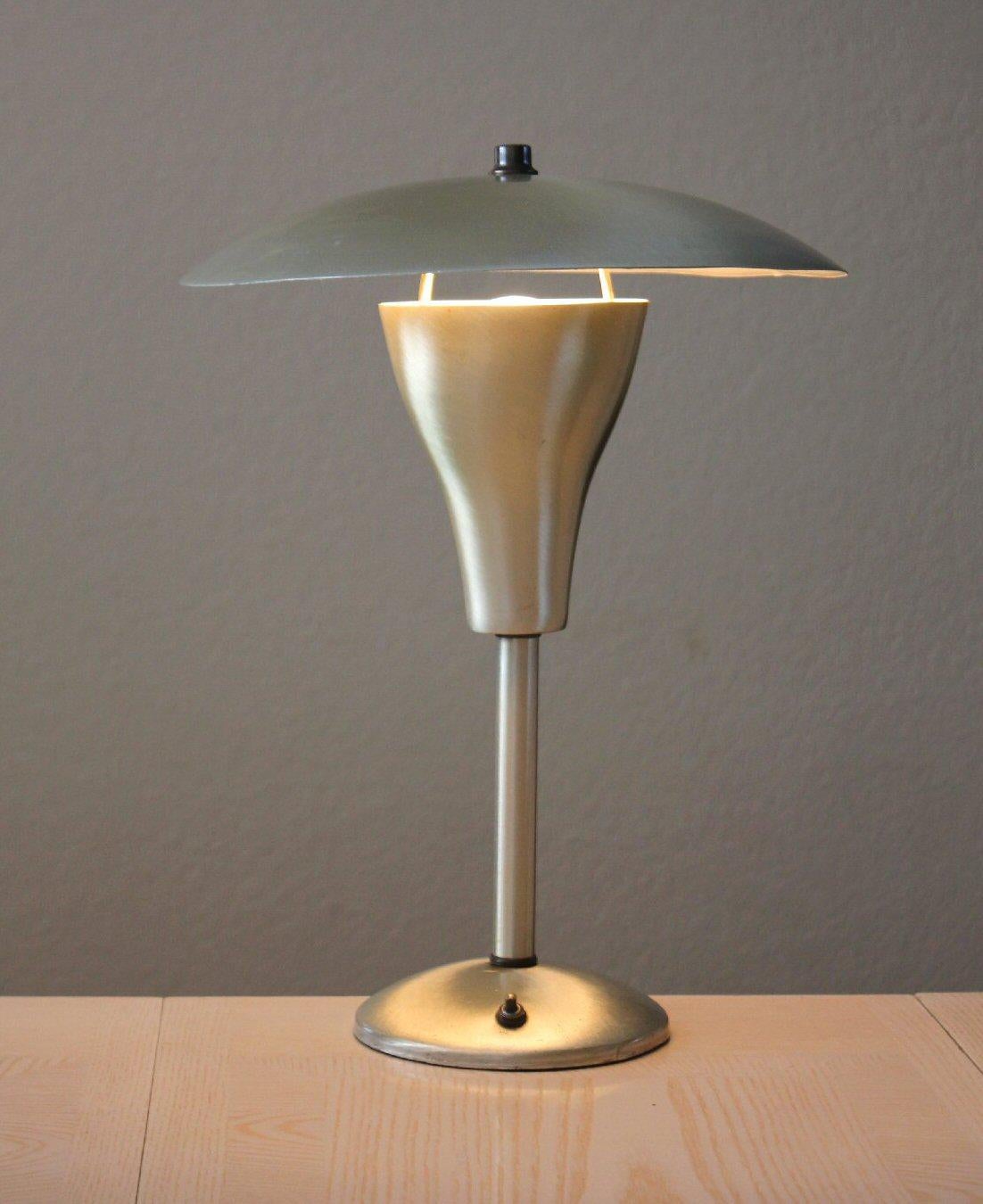 American Art Deco Aluminum Bauhaus Era Reflector Lamp!  Machine Age 30s 40s Russel Wright For Sale