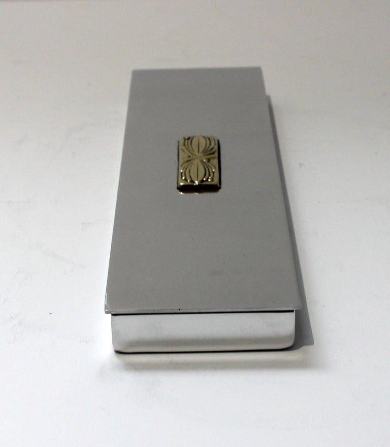 Art Deco Aluminum Box by Kensington For Sale 6