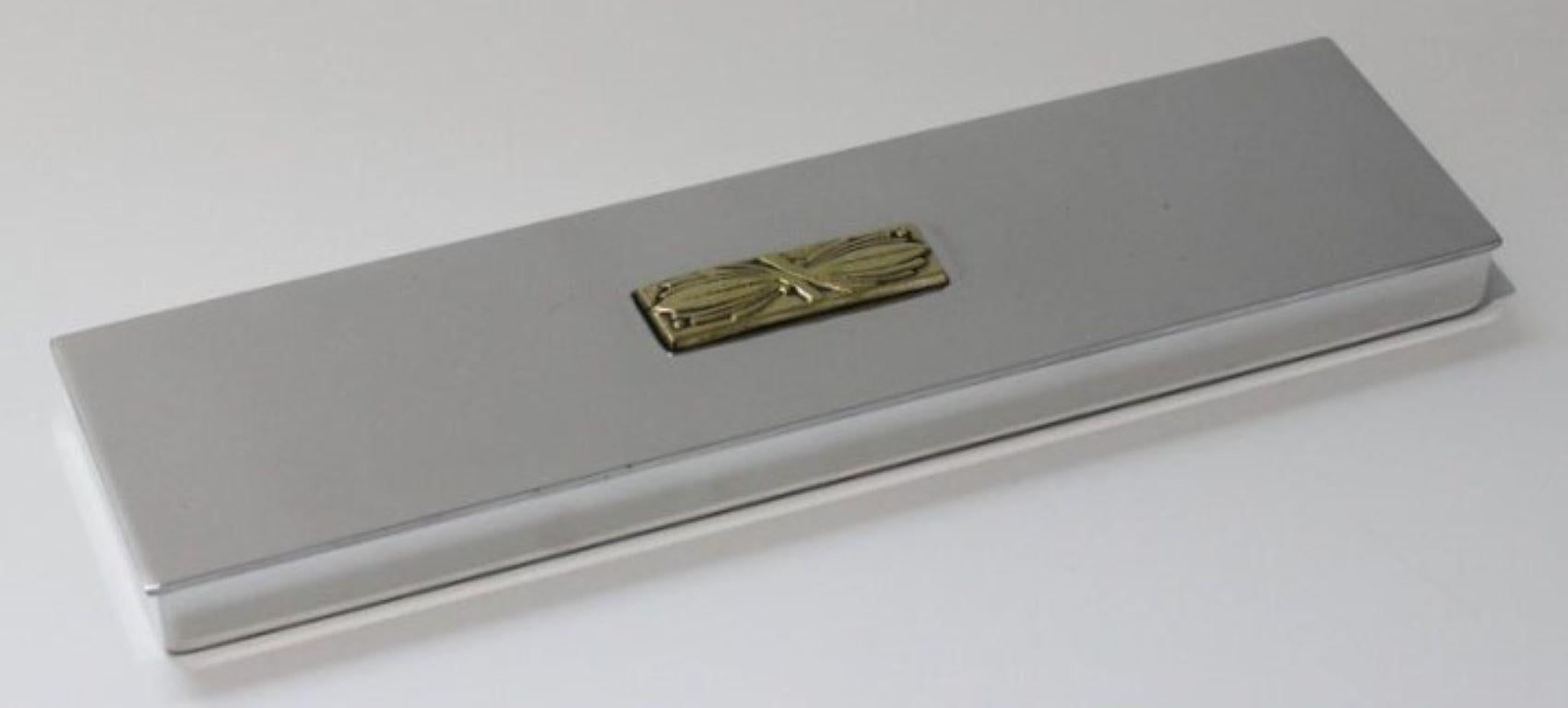 American Art Deco Aluminum Box by Kensington For Sale