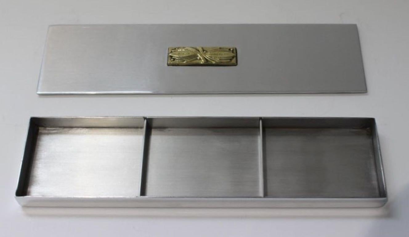 Art Deco Aluminum Box by Kensington In Good Condition For Sale In West Palm Beach, FL
