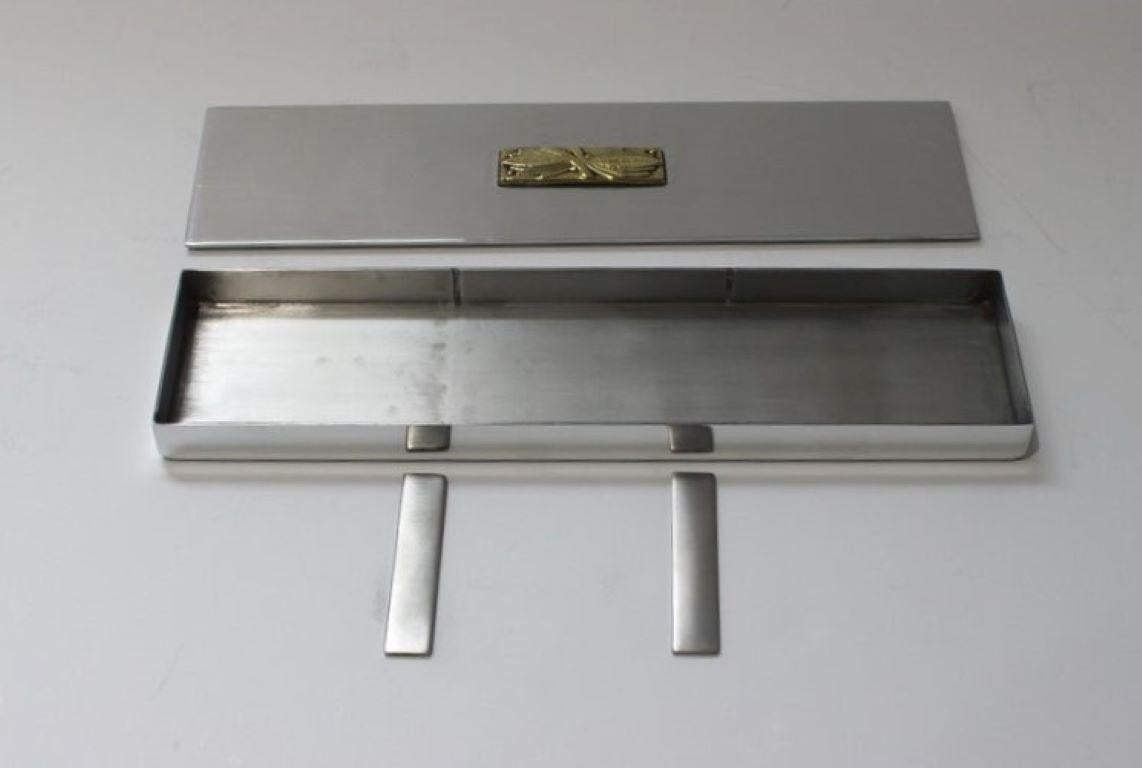 20th Century Art Deco Aluminum Box by Kensington For Sale