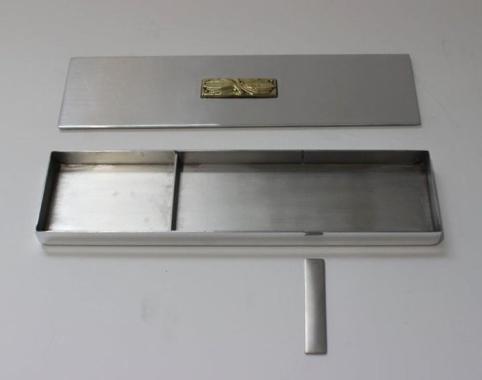 Art Deco Aluminum Box by Kensington For Sale 1