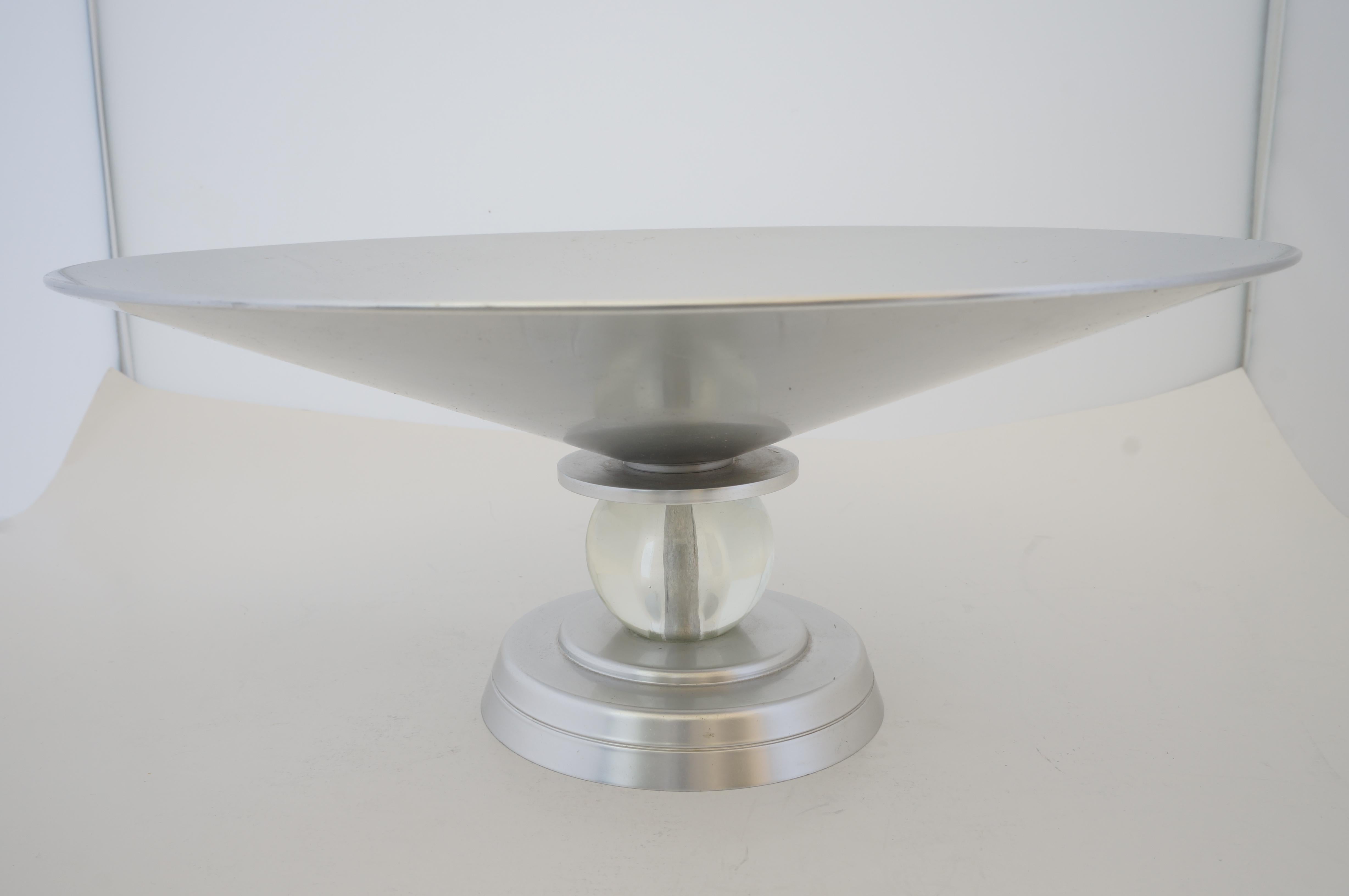 Art Deco Aluminum Compote Lurelle Guild for Kensington For Sale 1