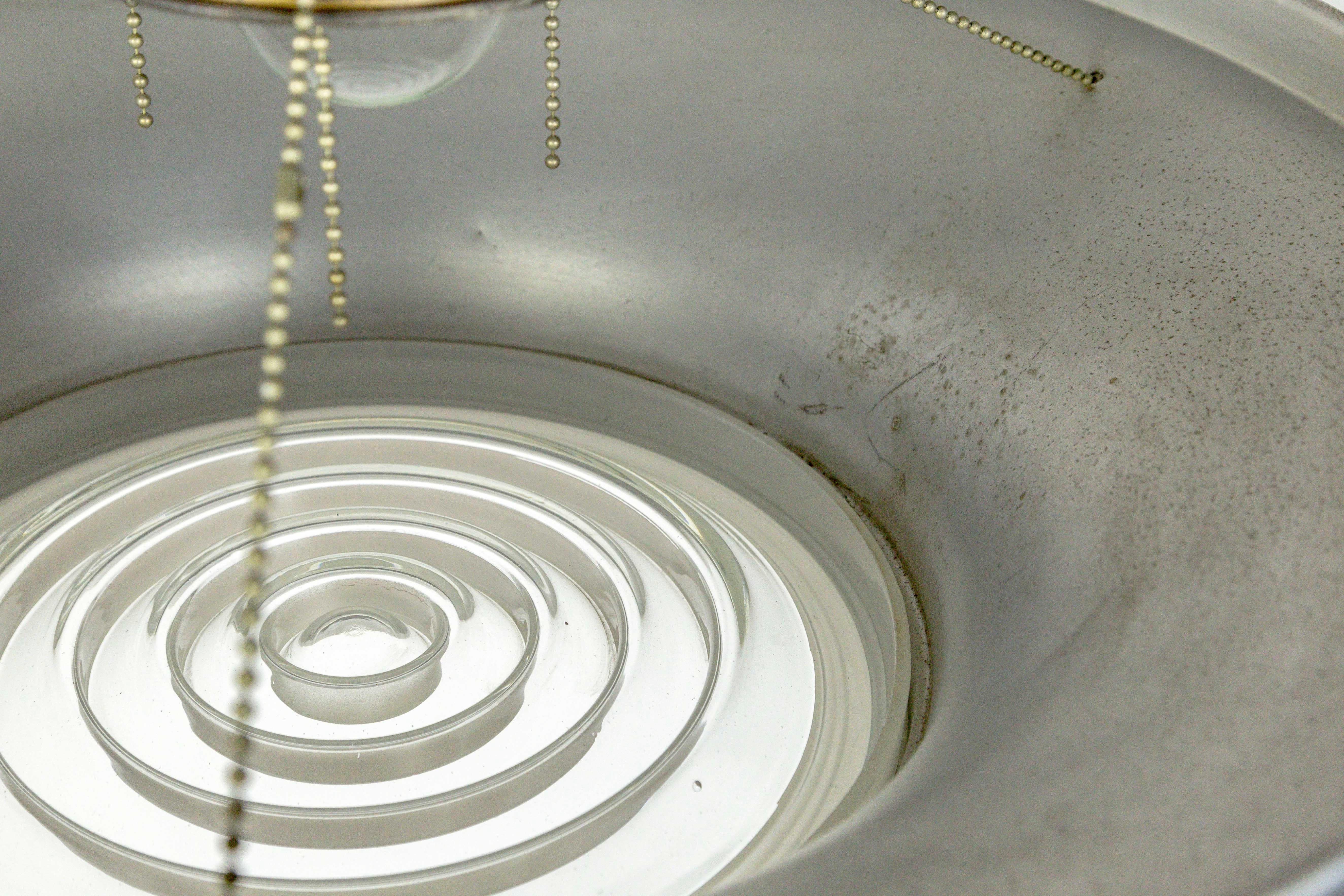 Art Deco Aluminum Dish Pendants with Unique Glass Diffusers For Sale 4