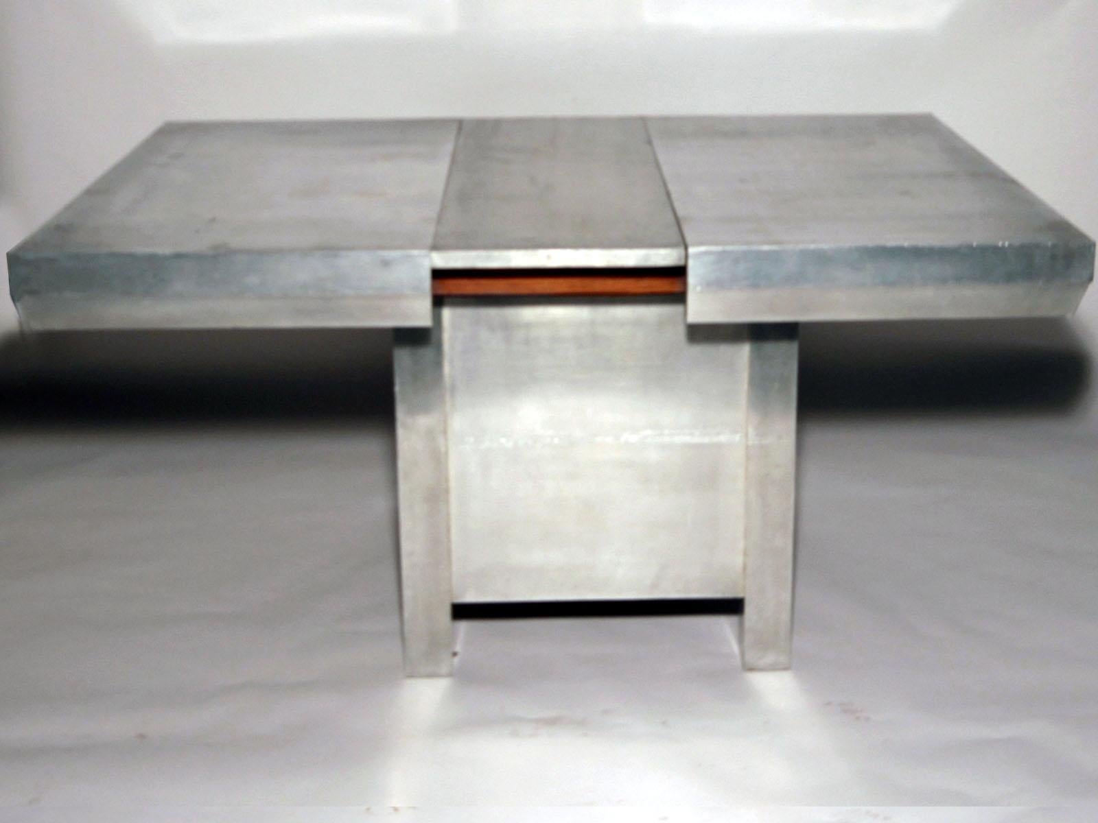 Art Deco Aluminum Extension Table For Sale 4