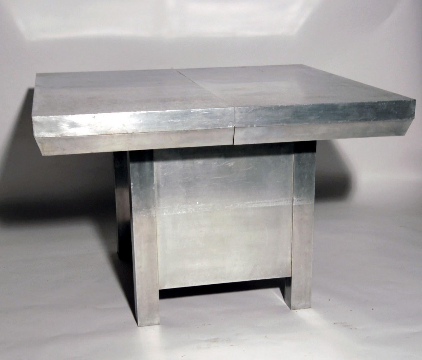 Mid-20th Century Art Deco Aluminum Extension Table For Sale