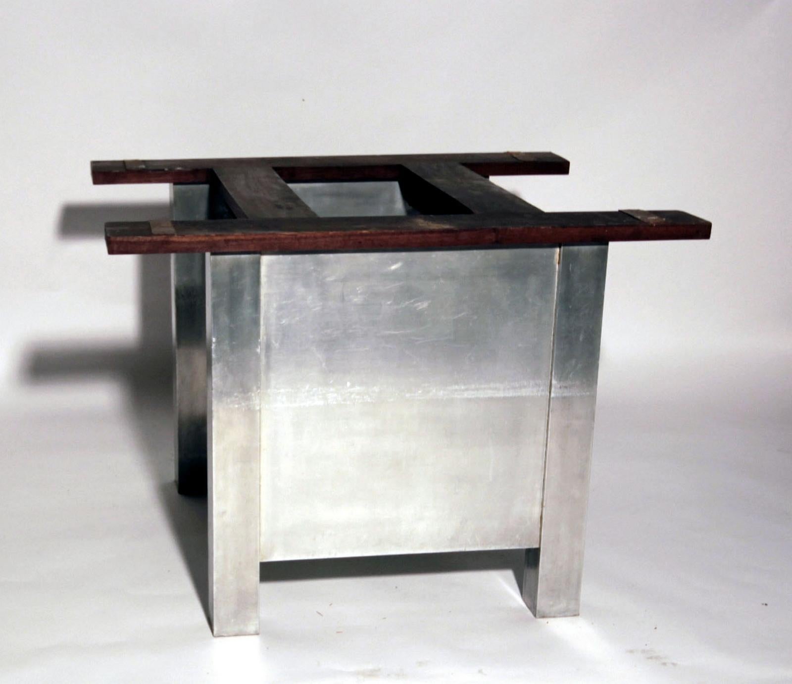 Art Deco Aluminum Extension Table For Sale 1