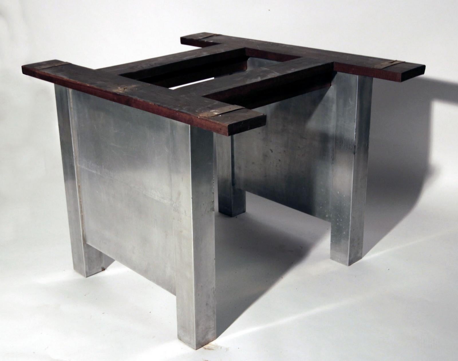 Art Deco Aluminum Extension Table For Sale 2