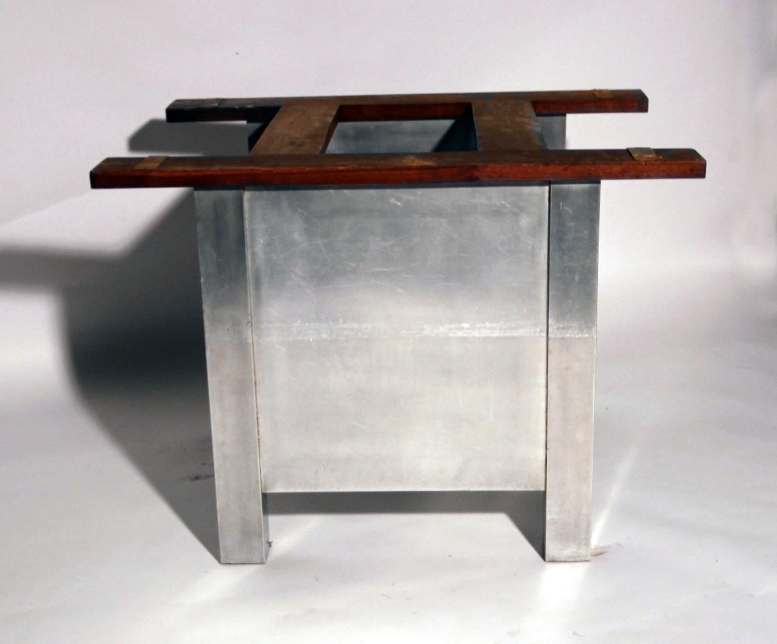 Art Deco Aluminum Extension Table For Sale 3