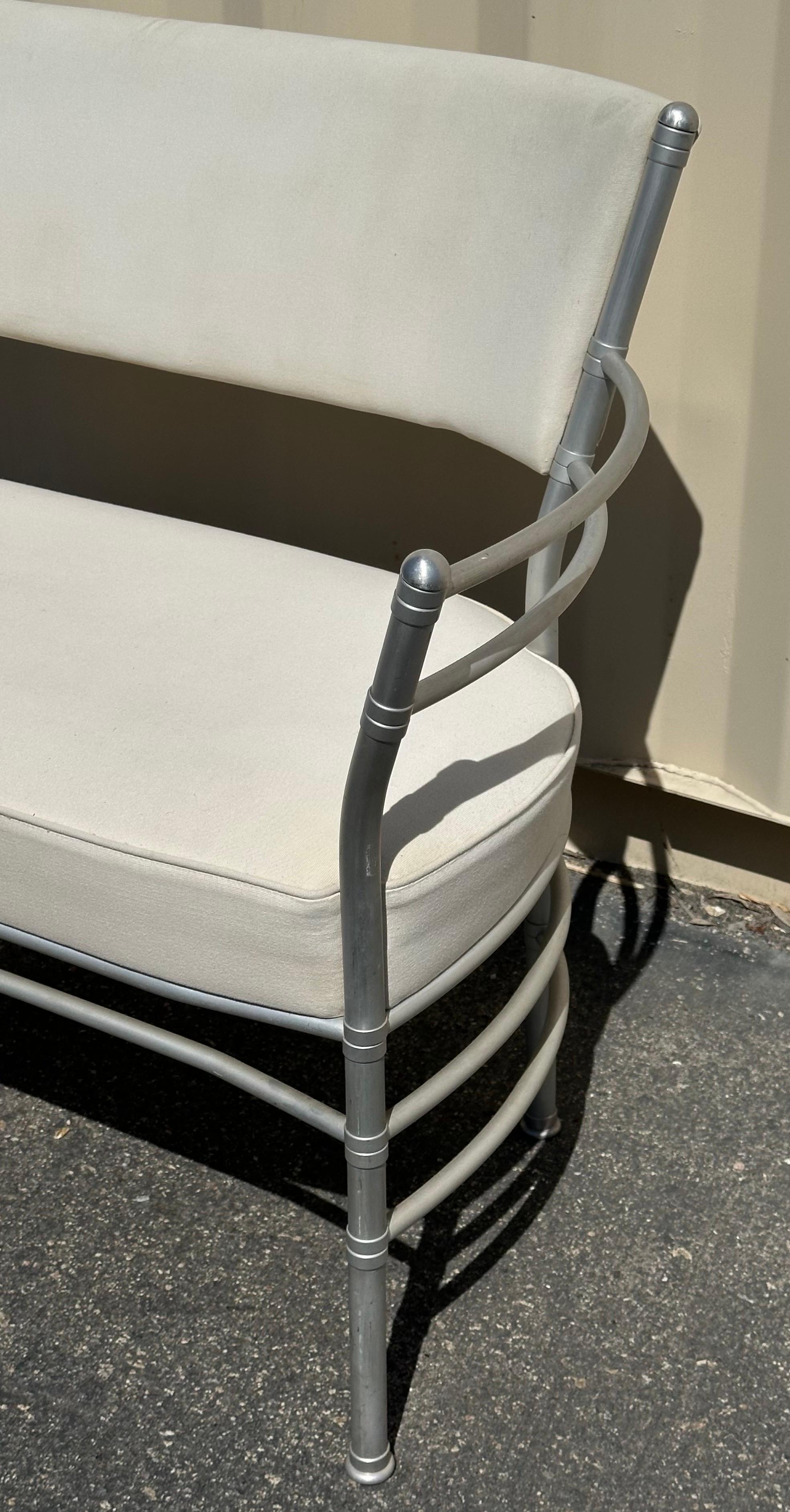 Ensemble de chaises longues et de canapés en aluminium Art déco par Warren McArthur en vente 4