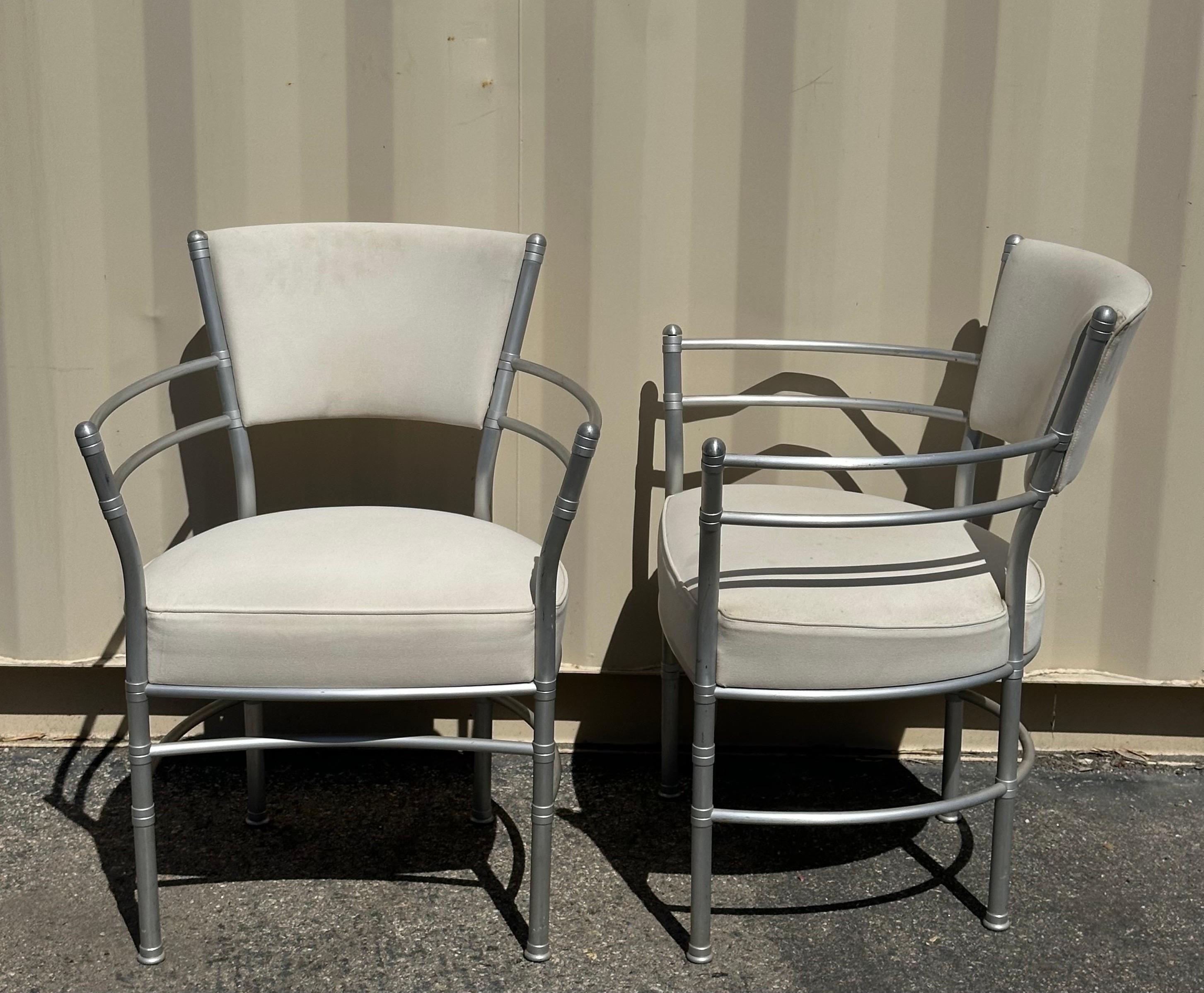 Ensemble de chaises longues et de canapés en aluminium Art déco par Warren McArthur en vente 7