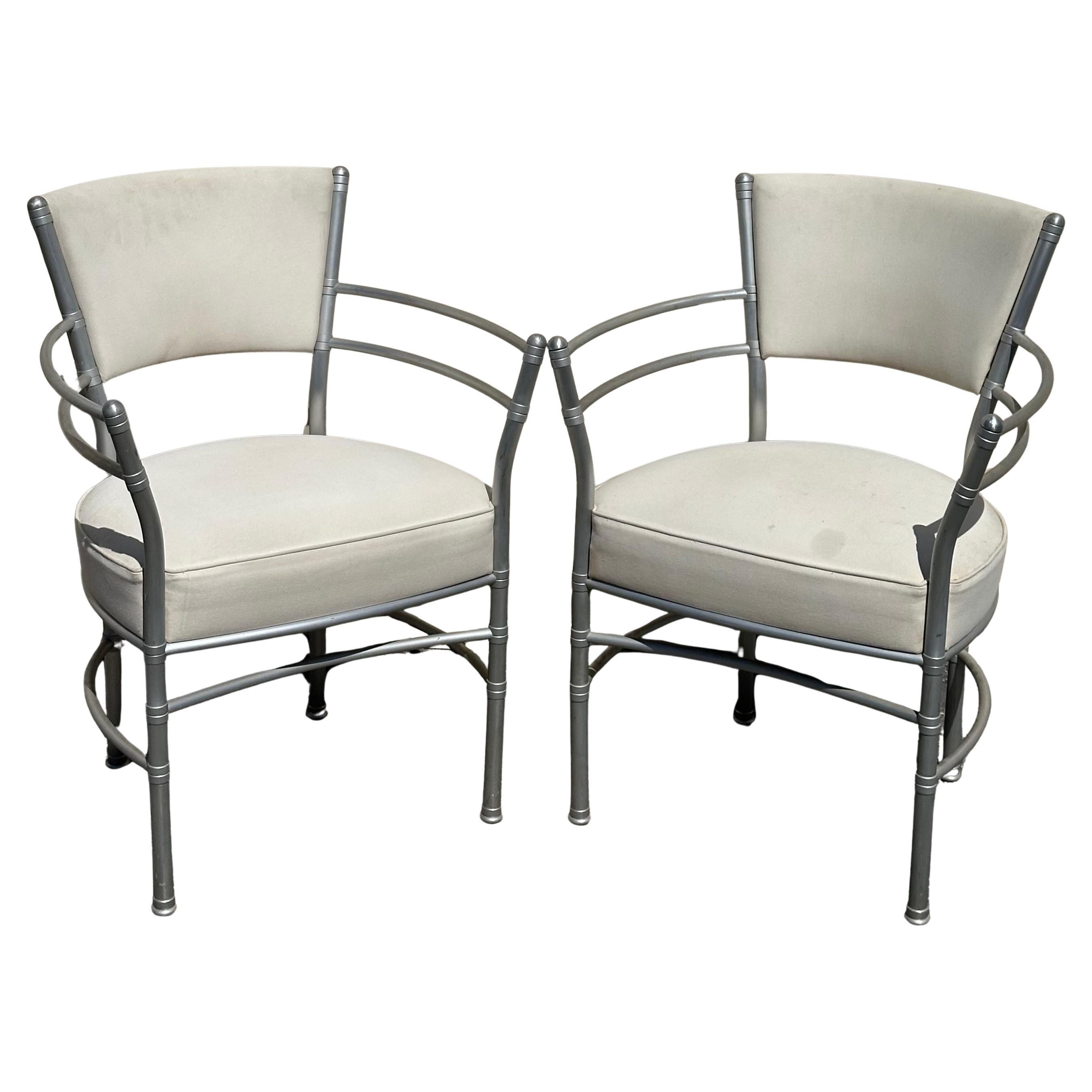 Américain Ensemble de chaises longues et de canapés en aluminium Art déco par Warren McArthur en vente