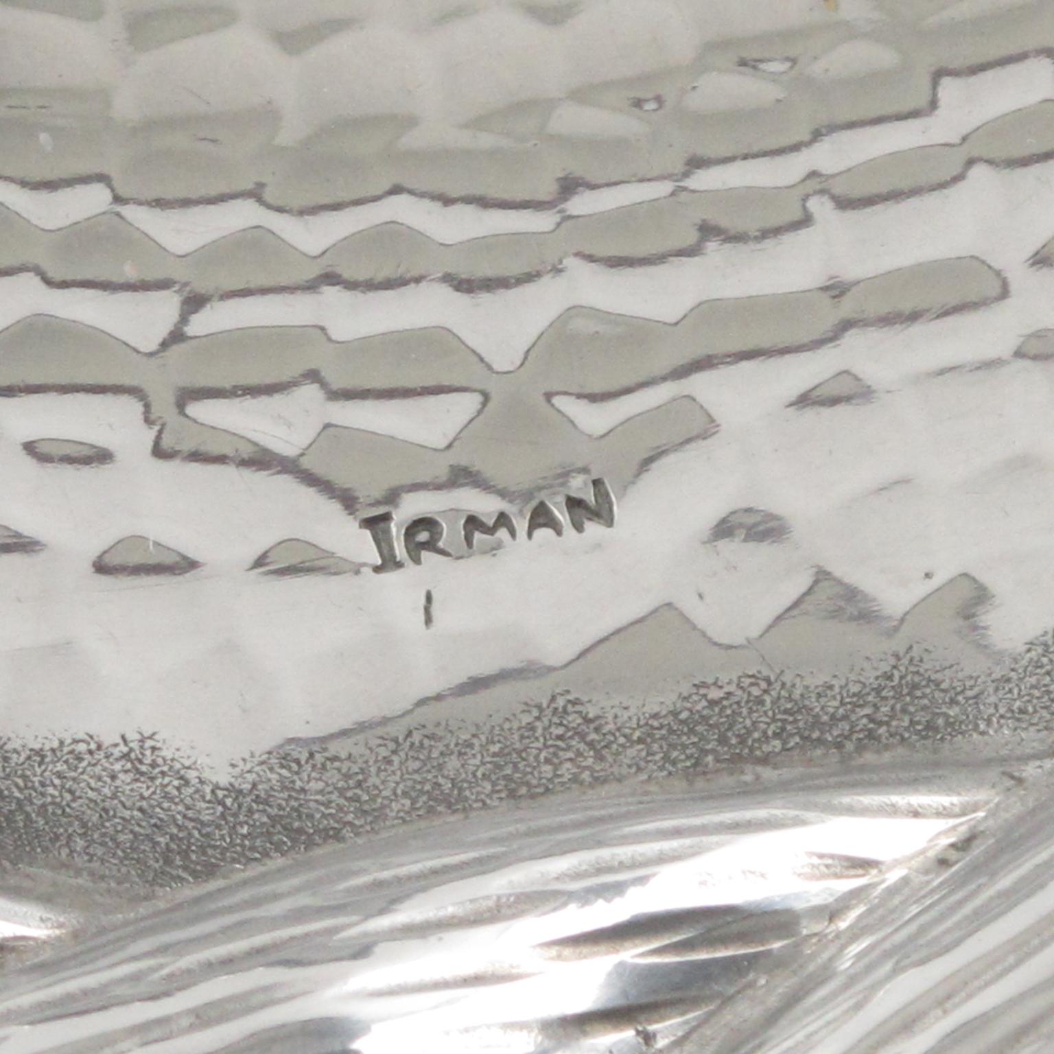 Art Deco Aluminum Platter Centerpiece or Tray by Irman France, 1930s For Sale 1