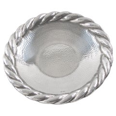 Centre de table ou plateau en aluminium Art déco par Irman France, années 1930