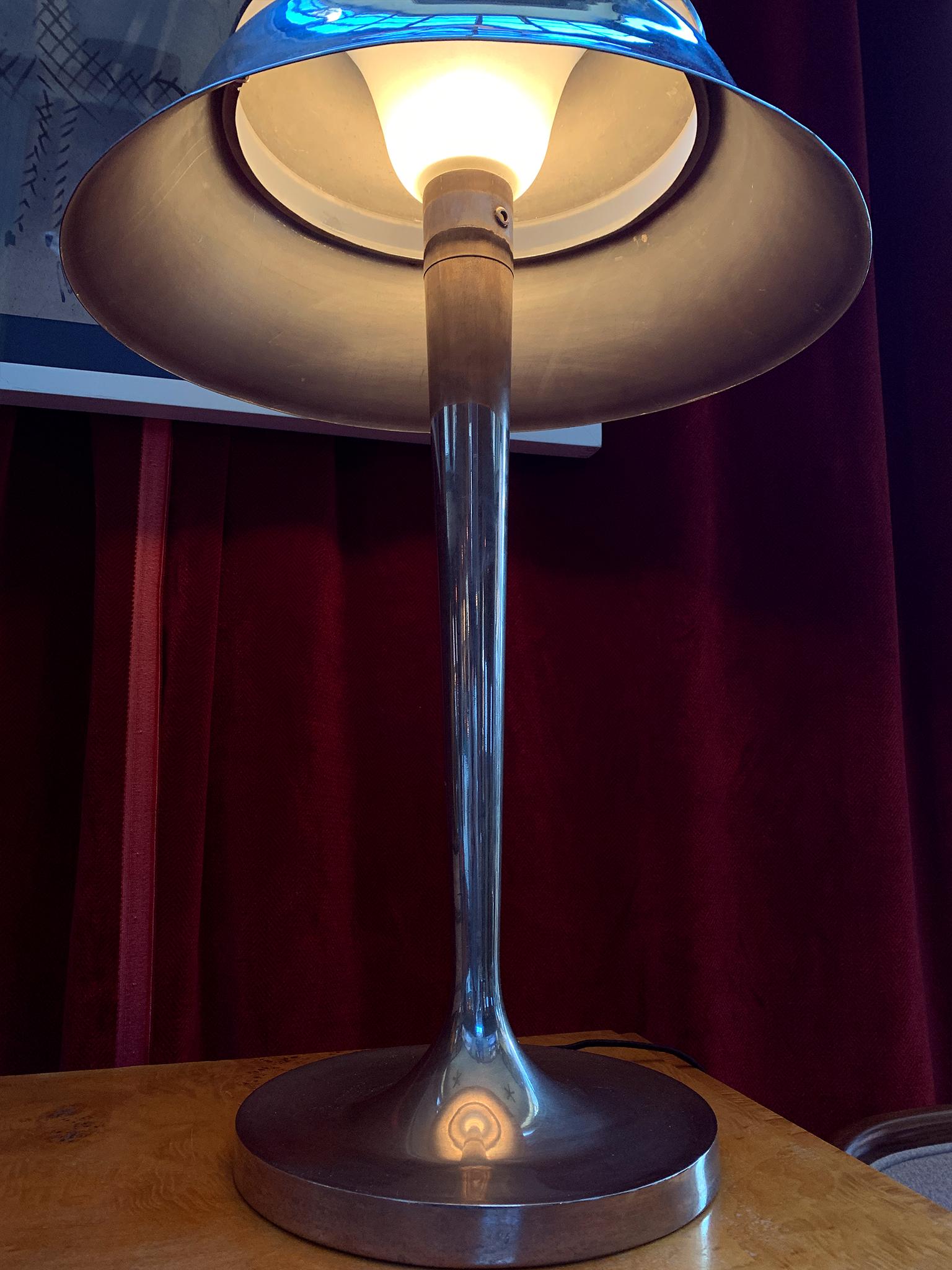 Art Deco Aluminum Table Lamp by Jean Perzel 12