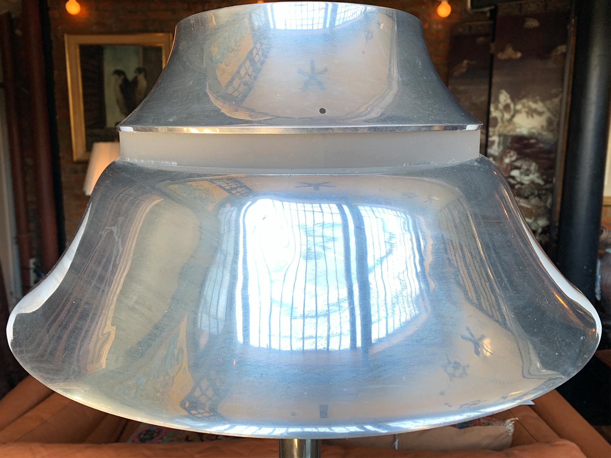 Art Deco Aluminum Table Lamp by Jean Perzel 1