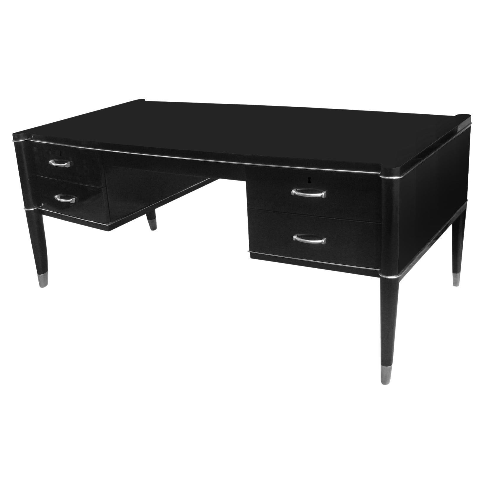 Art Deco Ambassador Desk entworfen von De Coene Frères im Angebot