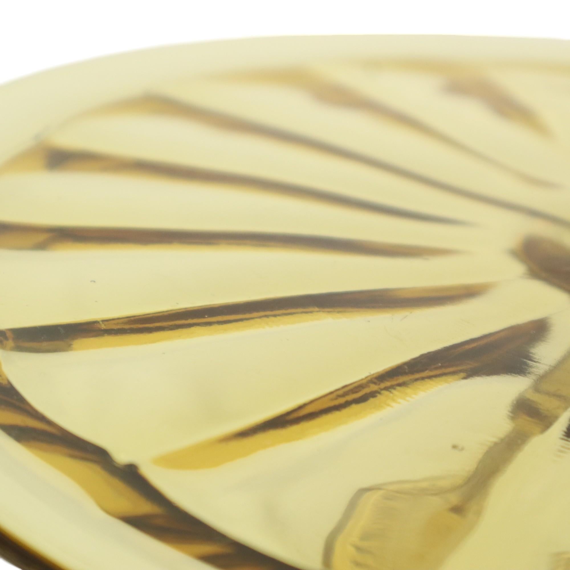 Art Deco Ambra Piatto per torte Ciotola per dolci Depressione in vetro in vendita 4