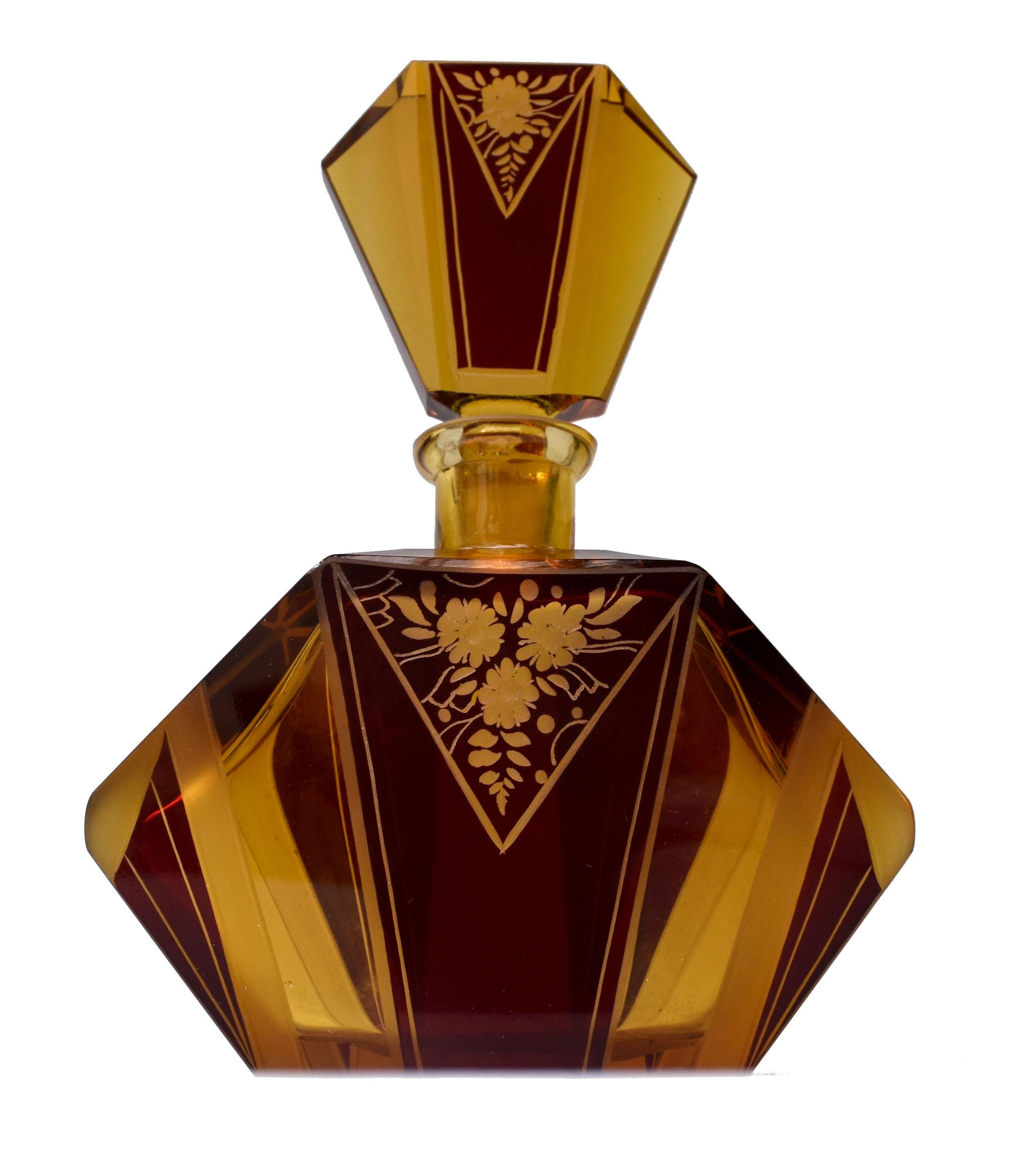 amber perfume bottle