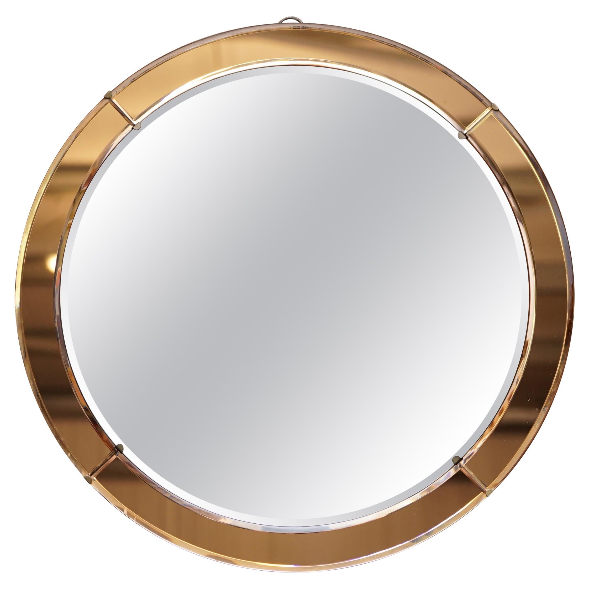 Large Art Deco Beveled Glass Mirror at 1stDibs