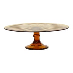 Art Deco Amber Tart Plate Dish Pastry Dish Scailmont