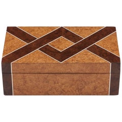 Art Deco Amboyna Trinket Box, 20th Century