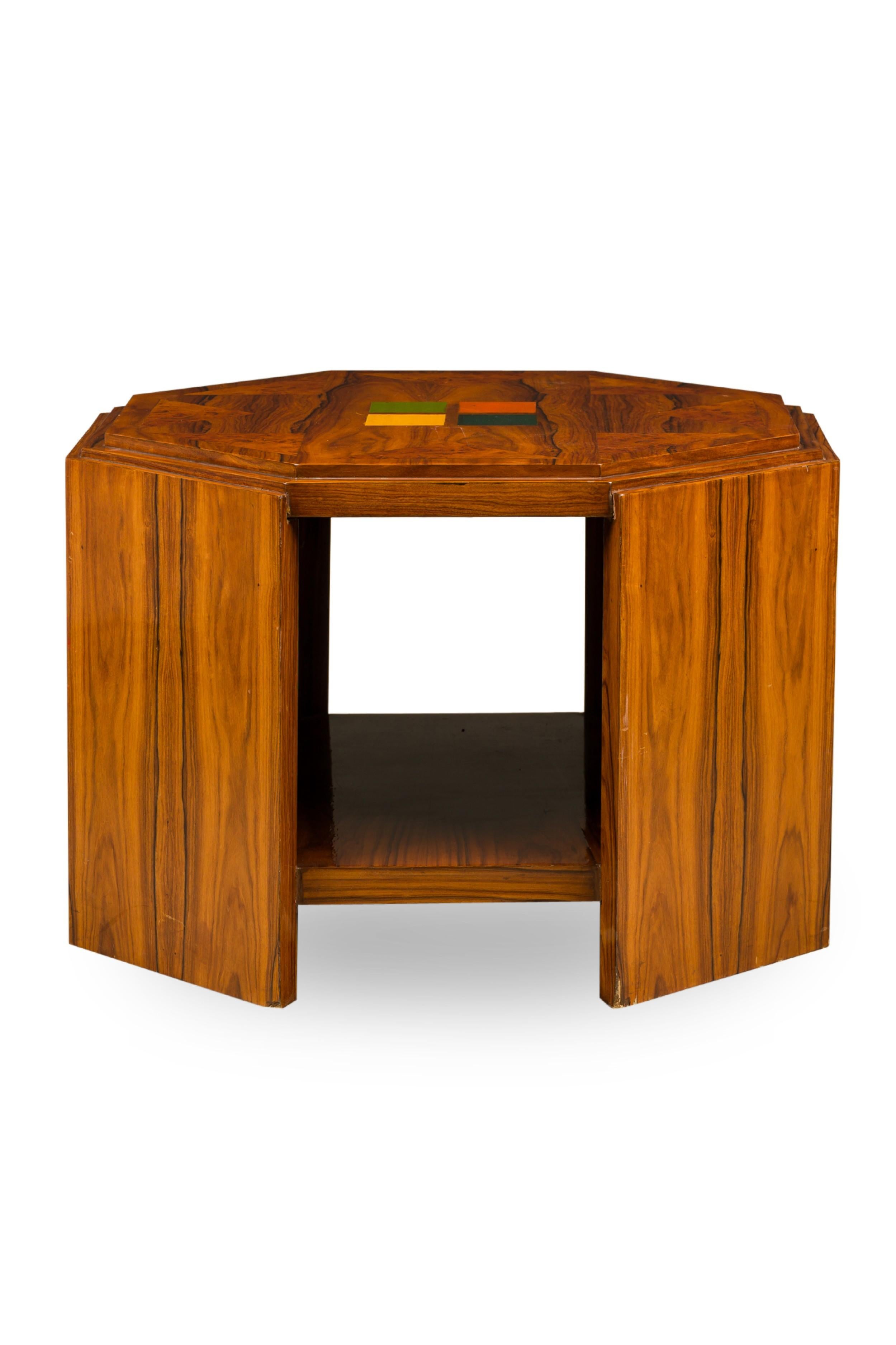 Art Deco American Hexagonal End / Side Table In Good Condition For Sale In Queens, NY