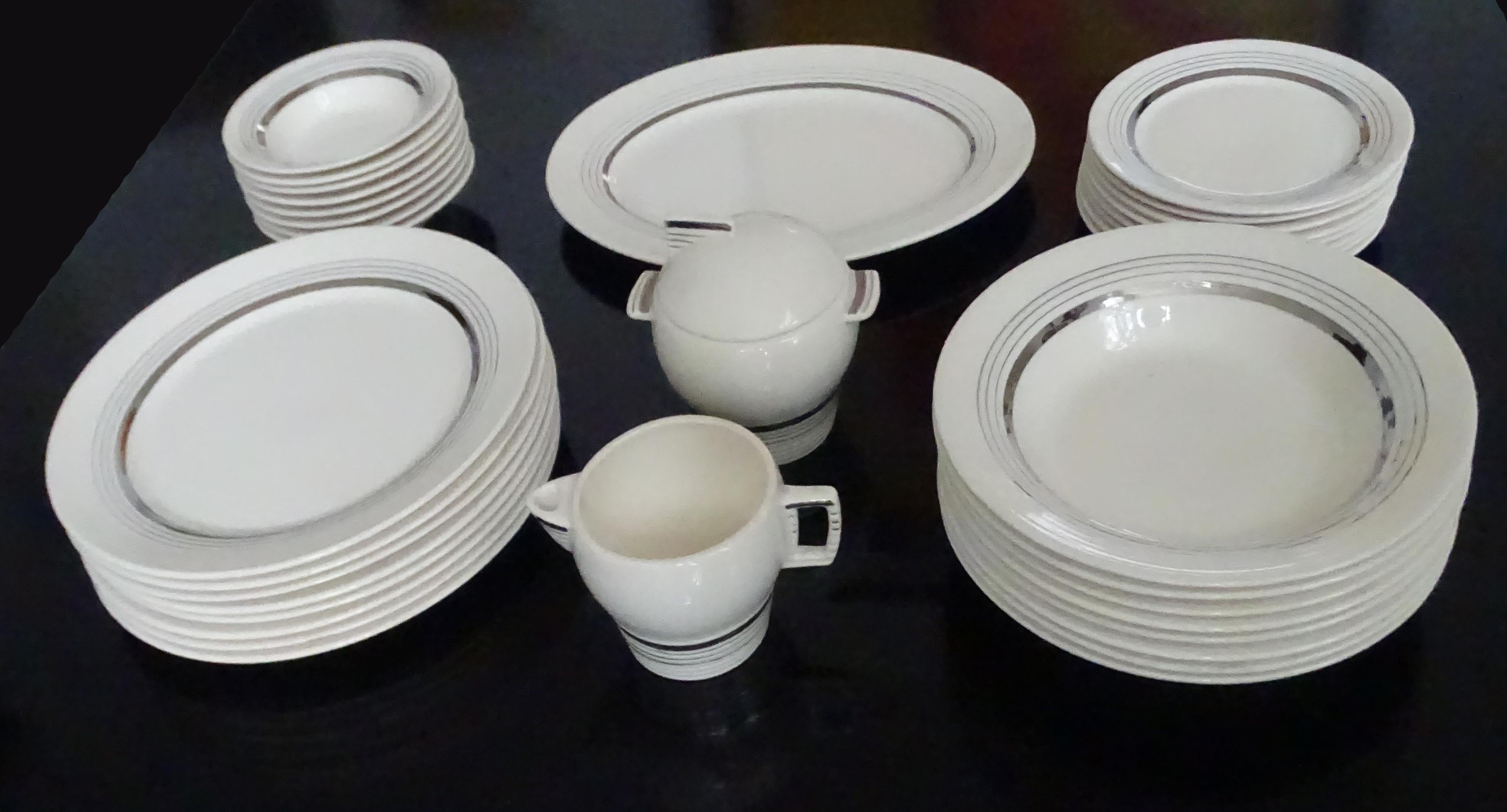 limoges white and gold china