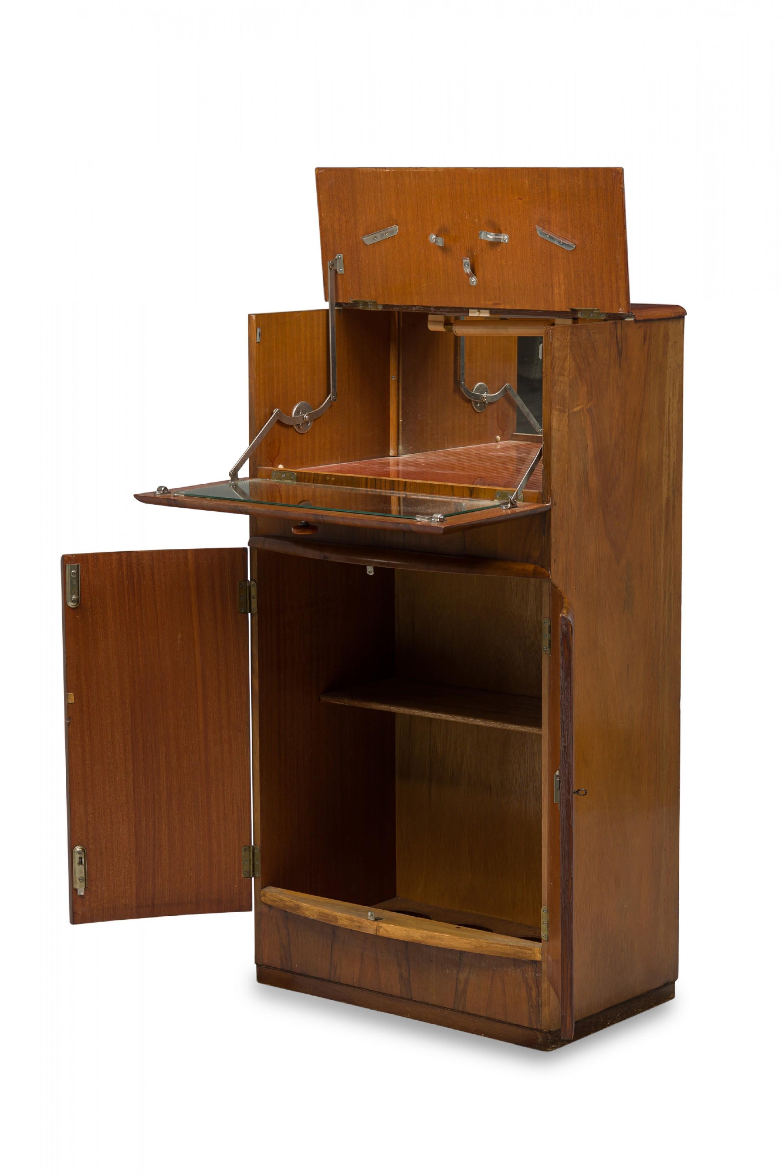Wood Art Deco American Mid-Century Dry Bar / Cocktail Cabinet For Sale