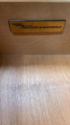 Art Deco American of Martinsville Headboard and Nightstand Bedroom Set