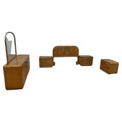Set camera da letto con testiera e comodino Art Deco American of Martinsville