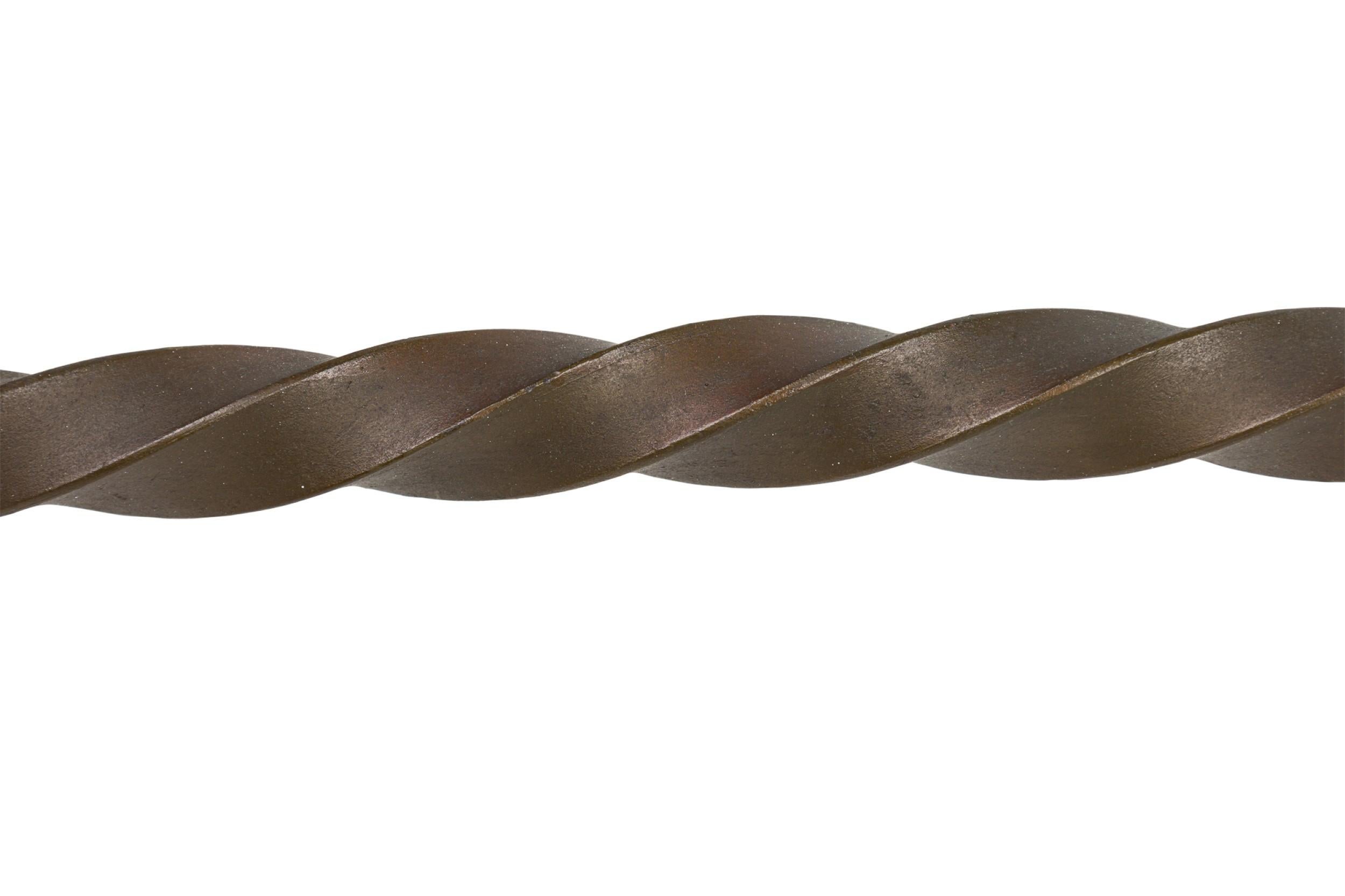 Cadre de table basse Art Déco américain en acier en forme de volute en vente 1