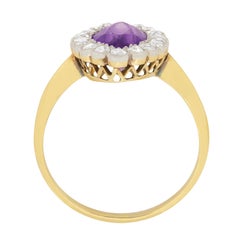 Art Deco Amethyst and Diamond Ring, circa 1920s