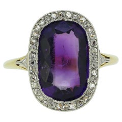 Bague Art déco en améthyste et diamant
