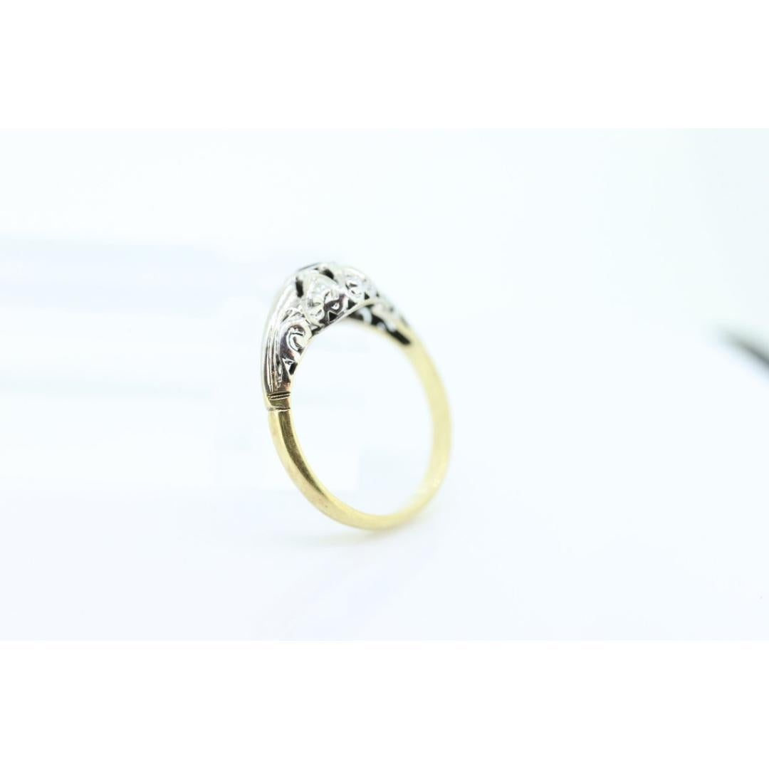 Art Deco Amethyst Ring. 18k White Gold Filigree Design. Engagement Ring from Art For Sale 3