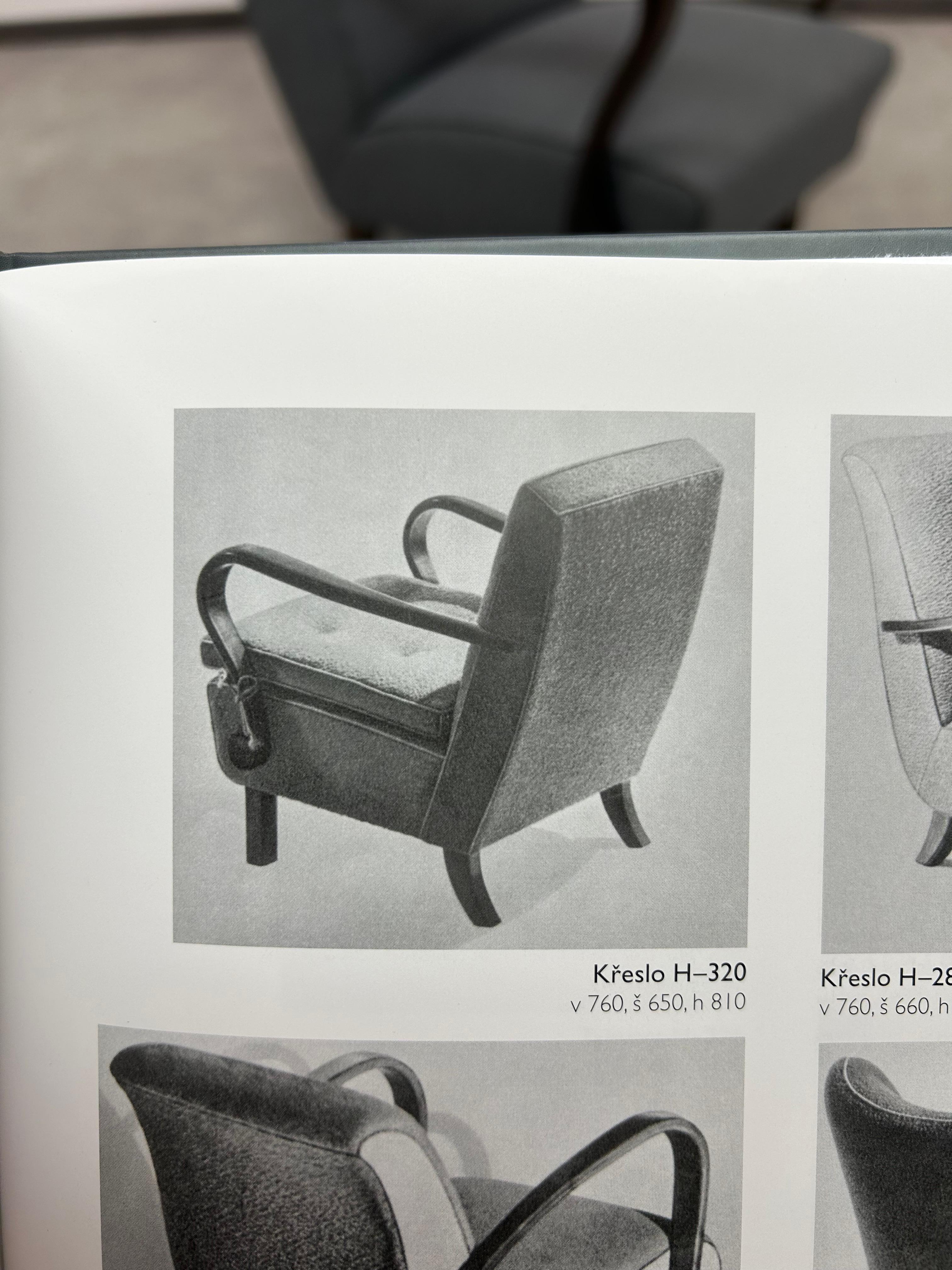 Silla amr art déco H320 de J.Halabala para UP Závody Checo en venta