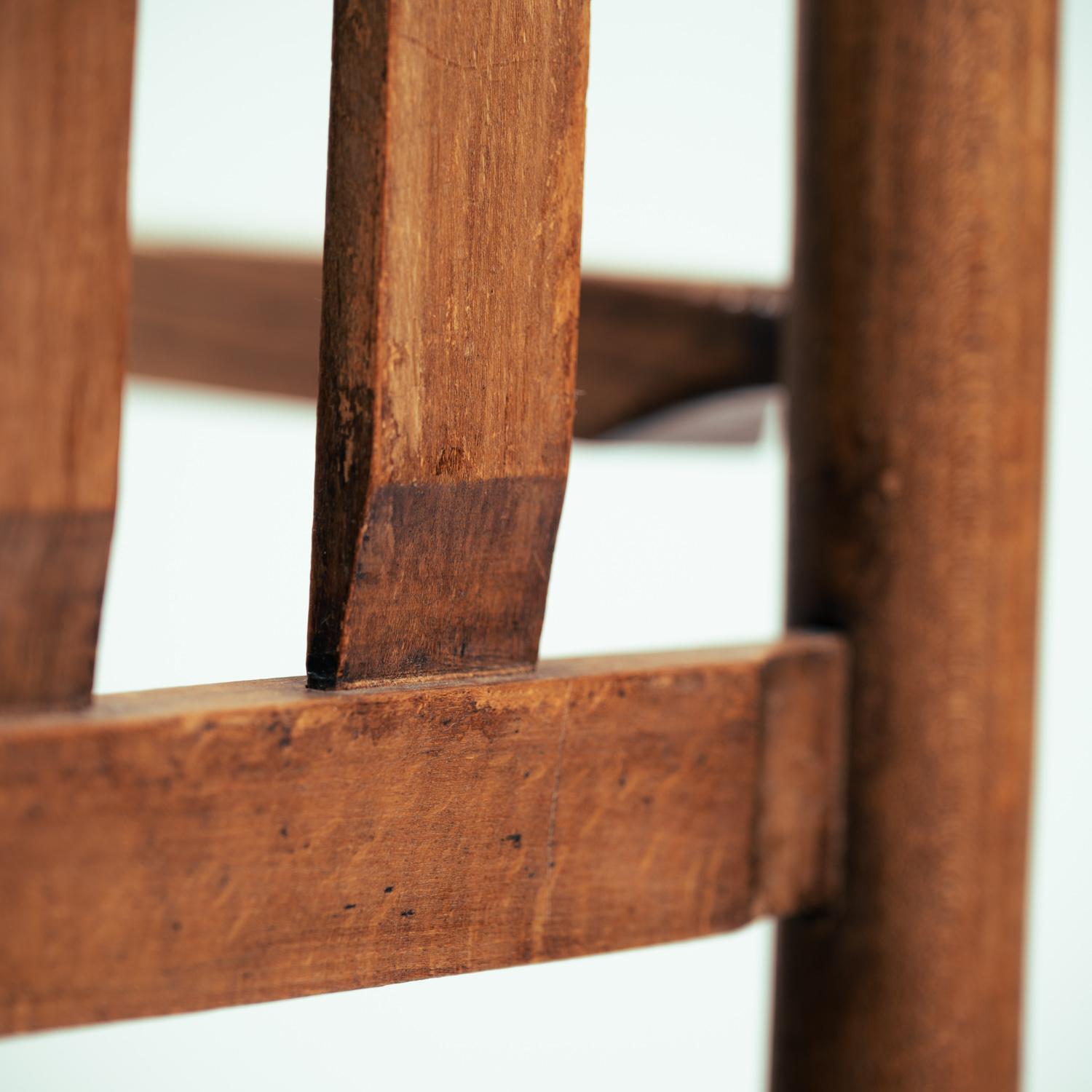 Art Deco Amsterdam School armchair in oak with straw seat, The netherlands, 1930 For Sale 5