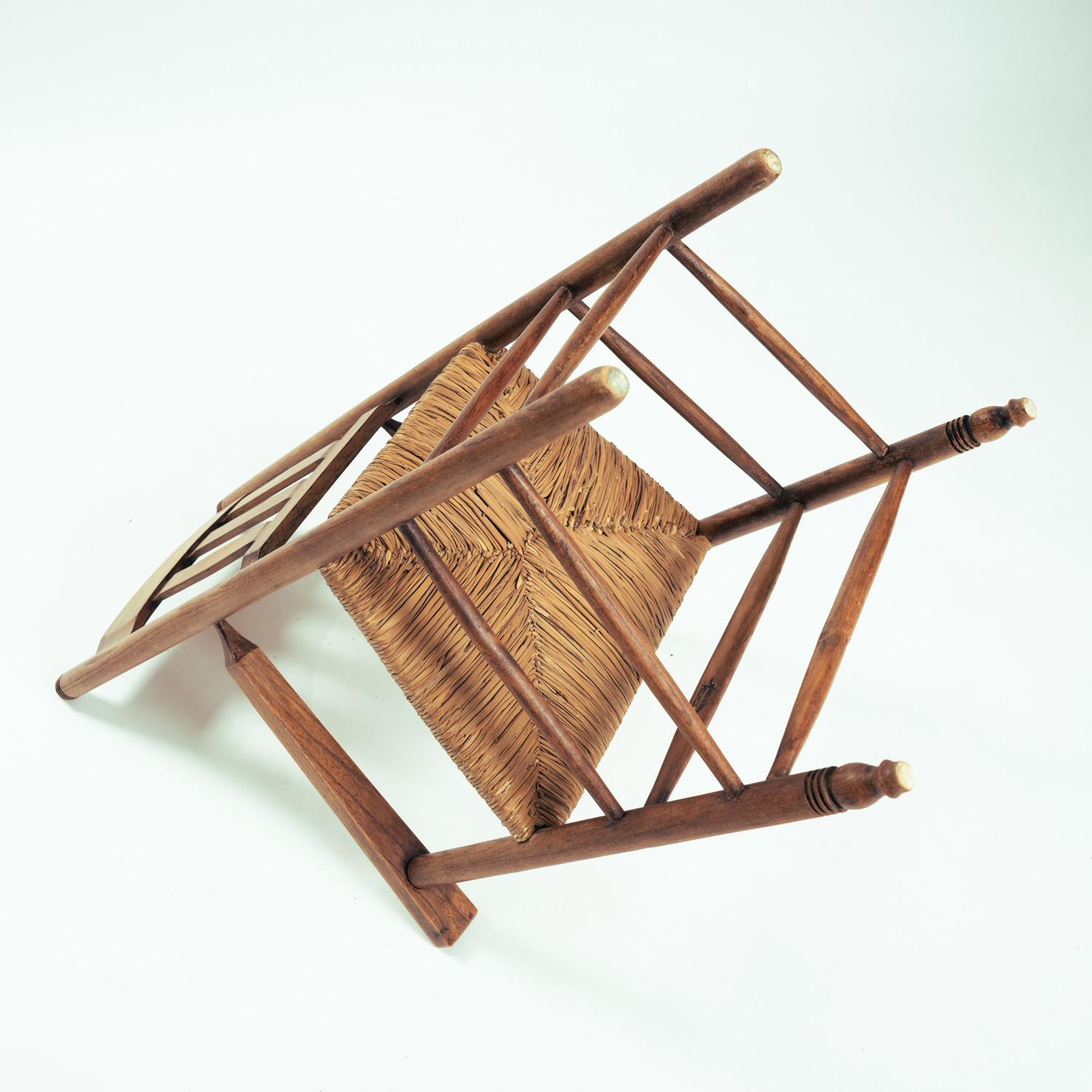 Art Deco Amsterdam School armchair in oak with straw seat, The netherlands, 1930 For Sale 6