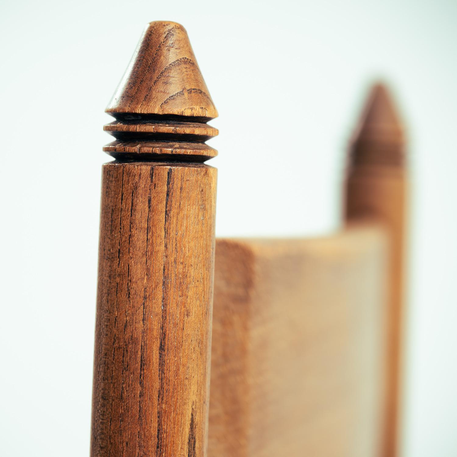 Art Deco Amsterdam School armchair in oak with straw seat, The netherlands, 1930 For Sale 8