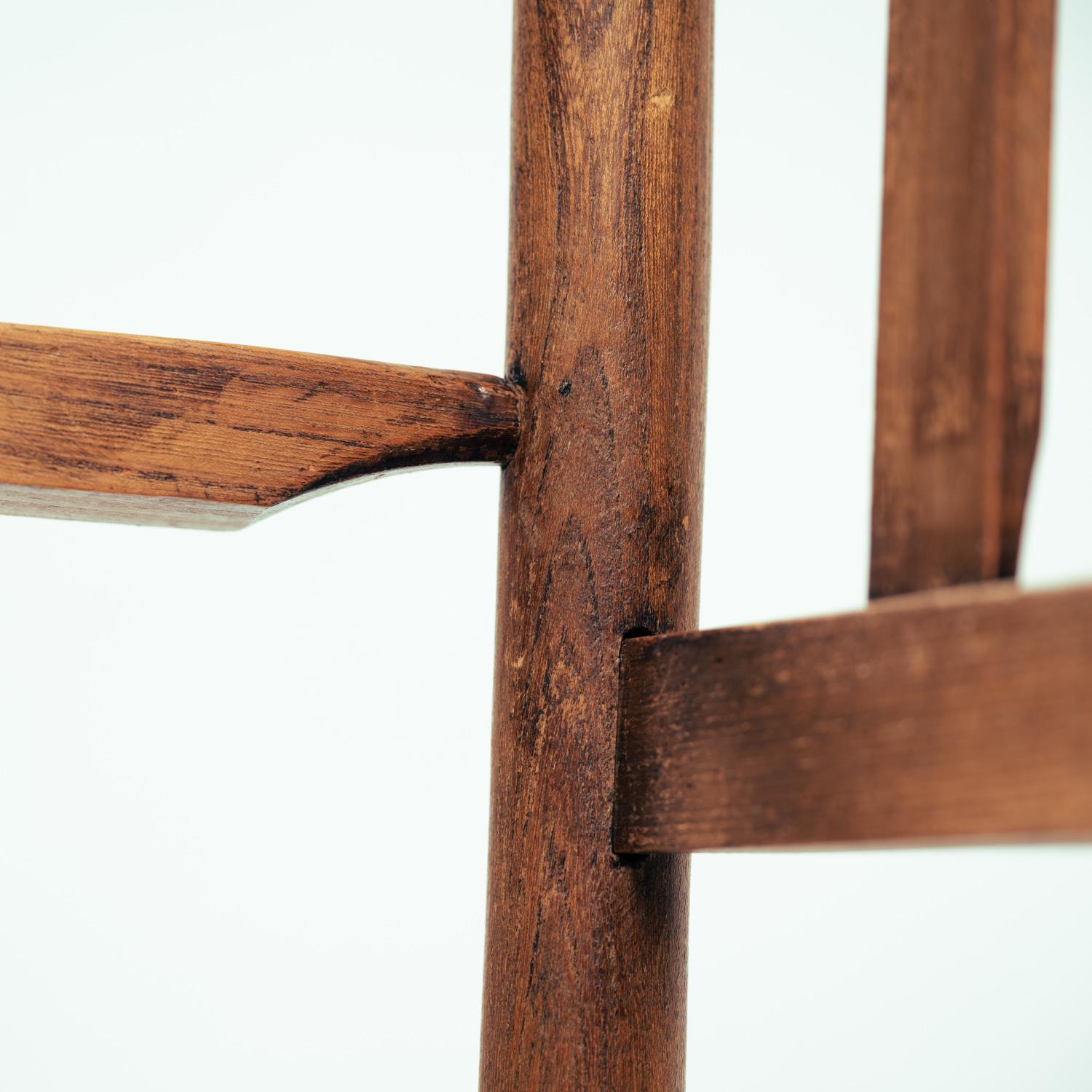 Art Deco Amsterdam School armchair in oak with straw seat, The netherlands, 1930 For Sale 3