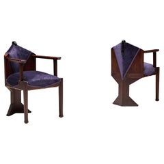 Art Deco Amsterdam School Armchair, Netherlands, 1930s