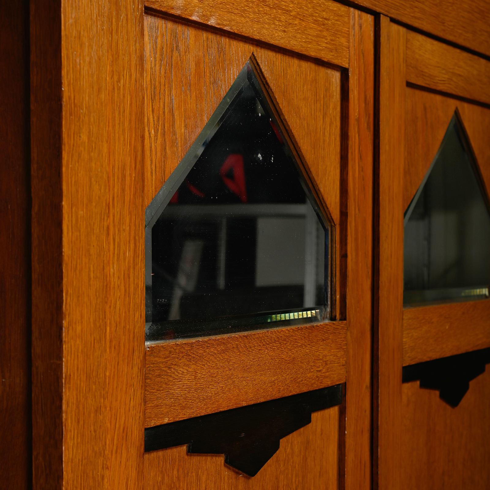 Armoire ou garde-robe de l'école d'Amsterdam Art déco, années 1930, Pays-Bas 4