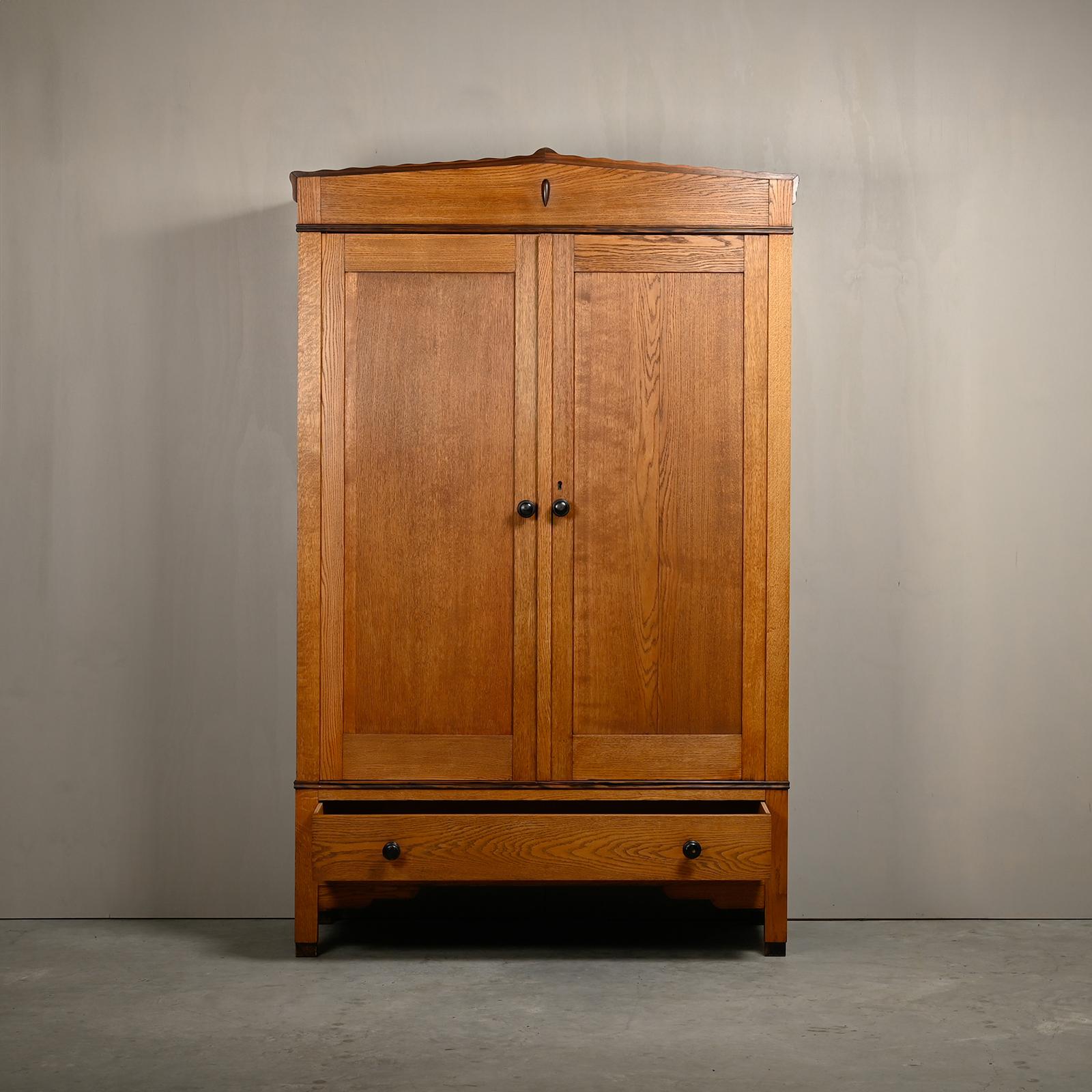 Metal Art Deco Amsterdam School Armoir or Wardrobe by Fa. Drilling, 1928 Netherlands