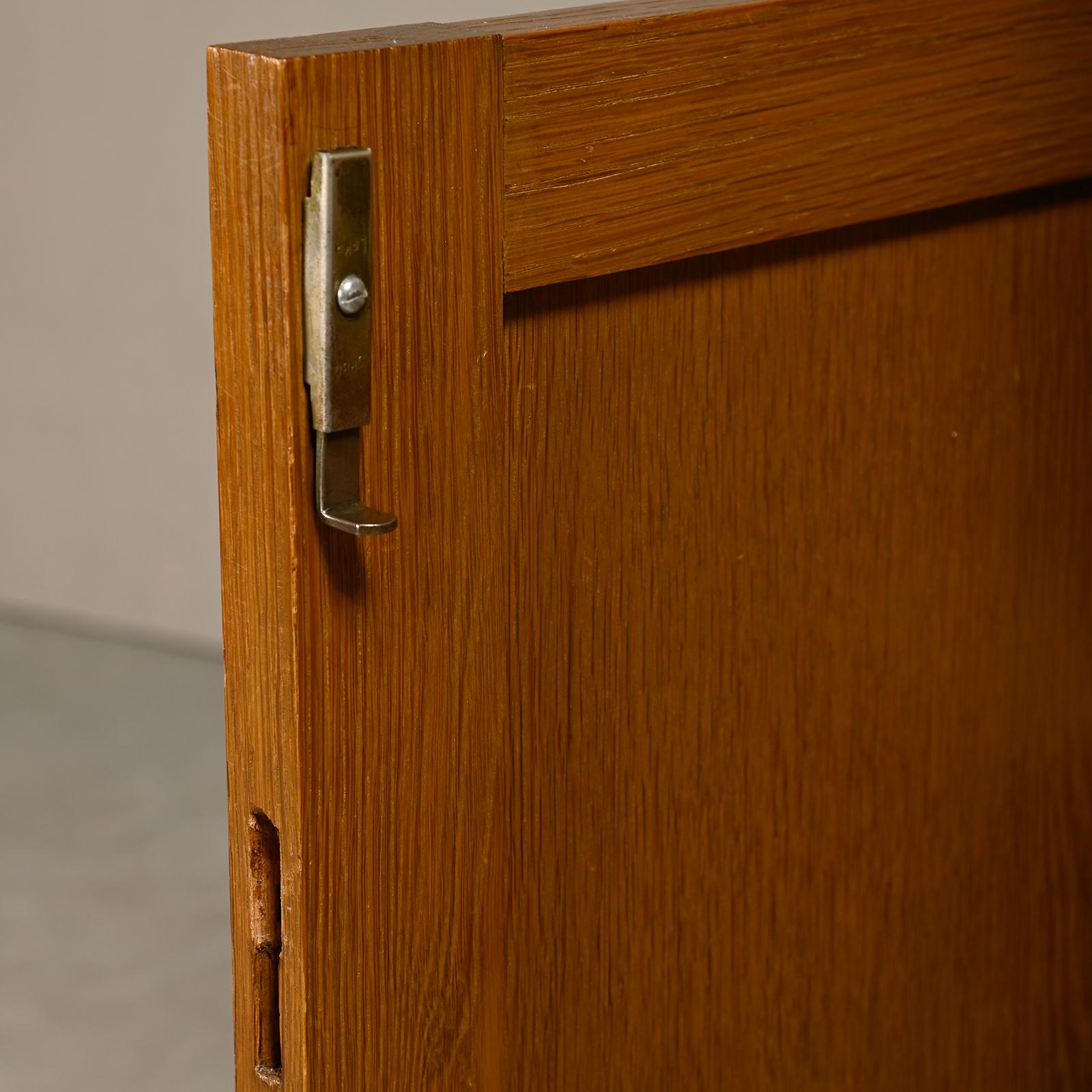 Art Deco Amsterdam School Cabinet Sideboard Oak and Marble, 1930s Netherlands For Sale 13