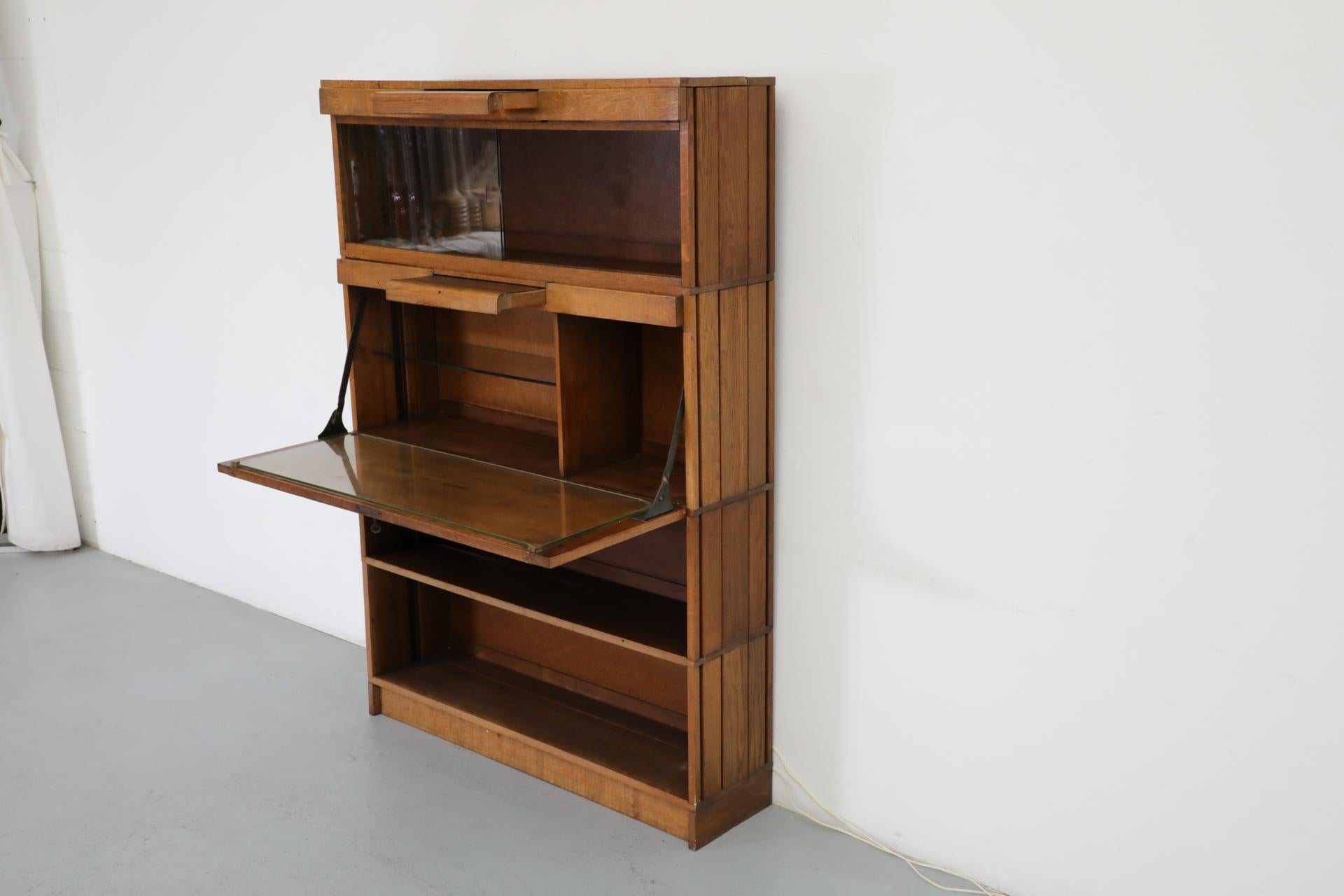 Art Deco - Amsterdam School Dark Oak Bar Cabinet For Sale 9