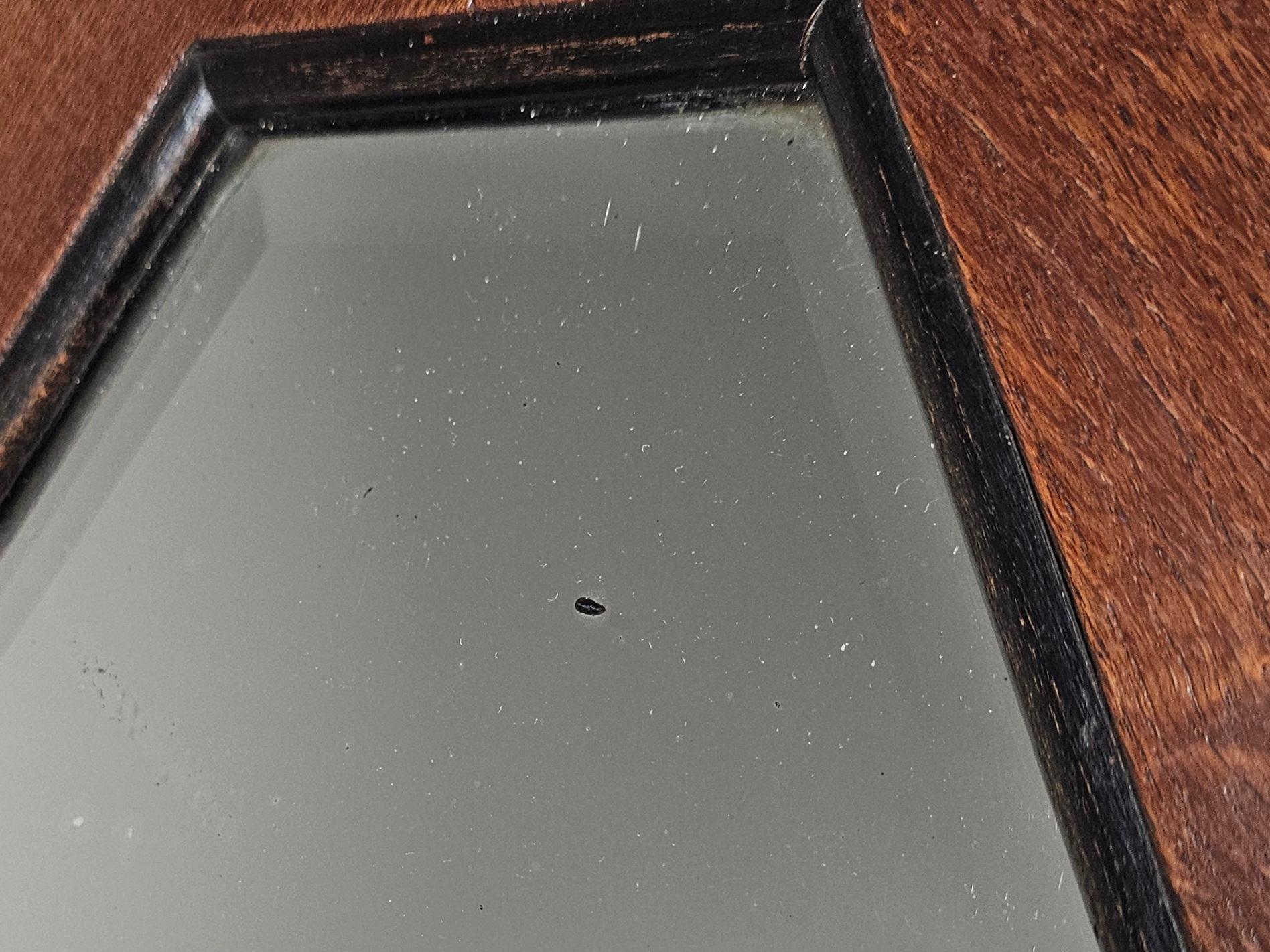 Art Deco Amsterdam School diamond shaped Mirror, Netherlands, 1920s For Sale 2