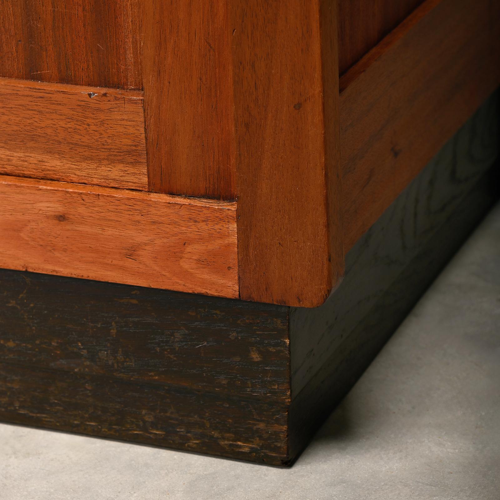 Art Deco Amsterdam School Nightstands wood and marble, 1930s Netherlands 5