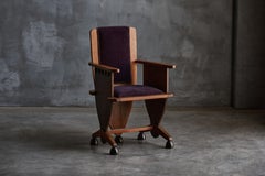 Art Deco Amsterdam school Sculptural Armchair, Netherlands, 1930s