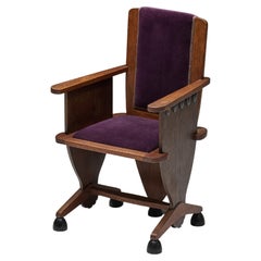 Art Deco Amsterdam school Sculptural Armchair, Netherlands, 1930s